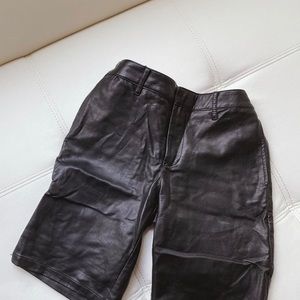 Vintage Leatherette Cargo Bike Shorts